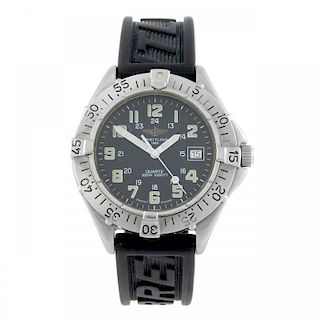 BREITLING - a gentleman's Colt Quartz wrist watch. Stainless steel case with calibrated bezel. Refer