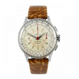 BREITLING - a gentleman's Chronomat chronograph wrist watch. Stainless steel case with slide rule be
