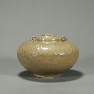 A celadon porcelain double-eared water pot