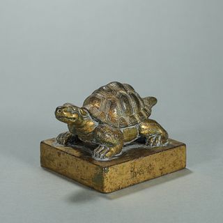A gilding copper turtle seal