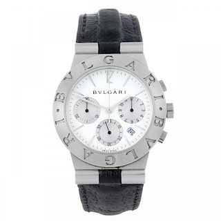 BULGARI - a gentleman's Diagono chronograph wrist watch. Stainless steel case. Reference CH 35 S, se