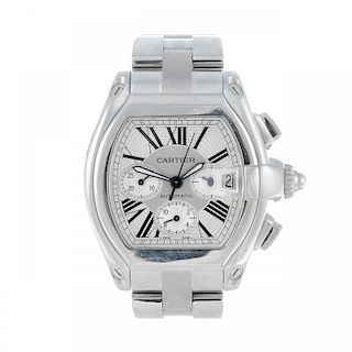 CARTIER - a Roadster XL chronograph bracelet watch. Stainless steel case. Reference 2618, serial 559