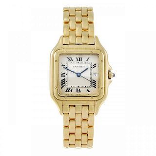 CARTIER - a Panthere bracelet watch. 18ct yellow gold case. Reference 1060 2, serial M207730. Signed