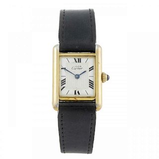 CARTIER - a Must De Cartier wrist watch. Gold plated silver case. Reference 1613, serial CC417879. S