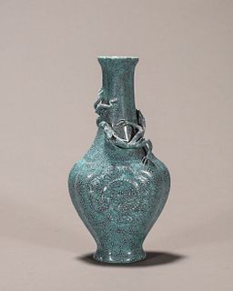 A Yijun glazed dragon vase