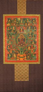 A piece of Chinese thangka painting