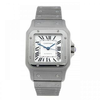 CARTIER - a Santos bracelet watch. Stainless steel case. Reference 2823, serial 328480CE. Signed aut