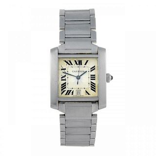 CARTIER - a Tank Francaise bracelet watch. Stainless steel case. Reference 2302, serial 543515CD. Si