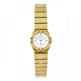 CHOPARD - a lady's St Moritz bracelet watch. Yellow metal case. Reference 5200, serial SM20382. Unsi