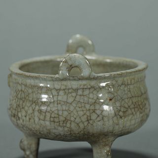 A Ge kiln glazed porcelain censer