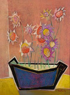 Ángel Botello (Spanish/Puerto Rican, 1913-1986), Sunflowers