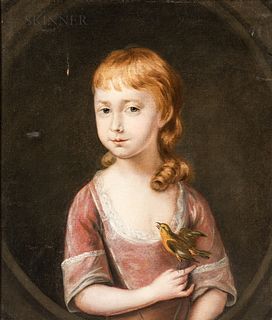 Arthur Devis (British, 1712-1787), Young Girl with a Goldfinch