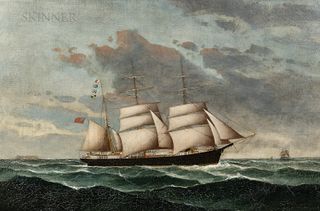 Peter Christian Holm (German, 1823-1888) and Heinrich A. S. Petersen (Swedish, 1834-1916), Sailing Ship "Freeman Dennis"
