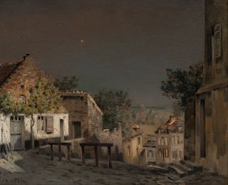 Jean Charles Cazin (French, 1841-1901), Montreuil-Sur-Mer des Misérables de Victor Hugo