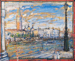 Bruno Zupan (Slovenian/American, b. 1939), Venice View Toward the Palazzo Ducale and Piazza San Marco