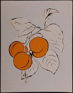 Andy Warhol Attr.: Three Peaches on a Branch