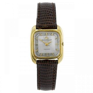 JAEGER-LECOULTRE - a lady's Voguematic wrist watch. Yellow metal case, stamped 18K 0,750 with poinco