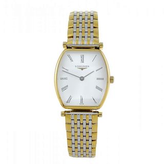 LONGINES - a lady's Les Grandes Classiques bracelet watch. Gold plated case. Reference L4.205.2, ser