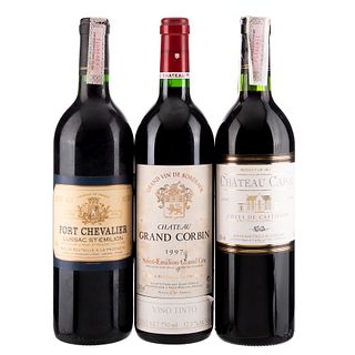 Lote de Vinos Tintos Francia. Château Cafol. Fort Chevalier. En presentaciones de 750 ml. Total de piezas: 3.