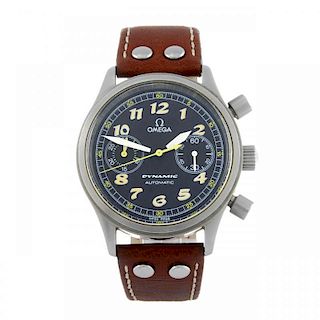 OMEGA - a gentleman's Dynamic chronograph wrist watch. Stainless steel case. Numbered 55596277. Sign