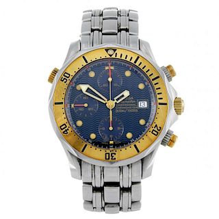 OMEGA - a gentleman's Seamaster Professional chronograph bracelet watch. Stainless steel case with g