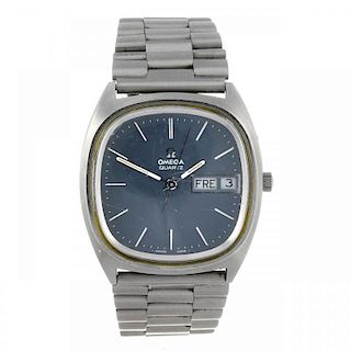 OMEGA - a gentleman's bracelet watch. Stainless steel case. Reference 196.0066, serial 7031. Signed