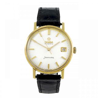 OMEGA - a gentleman's Seamaster wrist watch. 18ct yellow gold case, import hallmarked London 1962. N