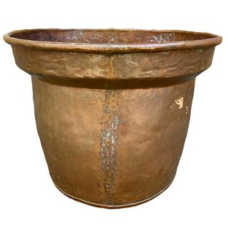 19th C Large Copper Wine Making Pot 