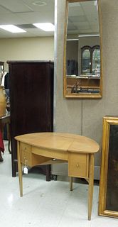 Modernist Demilune Vanity Table and Mirror.