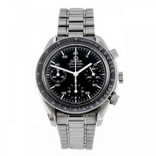 OMEGA - a gentleman's Speedmaster chronograph bracelet watch. Stainless steel case with tachymeter b