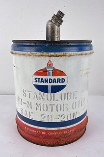 Standard Oil 5 Gallon Can Stanolube