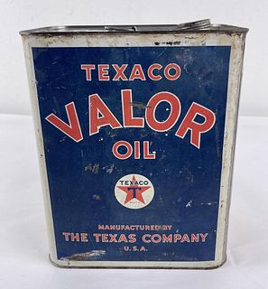Texaco Valor Motor Oil Can
