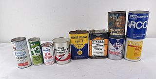 Collection of Oil Cans Texaco Exxon Arco RPM