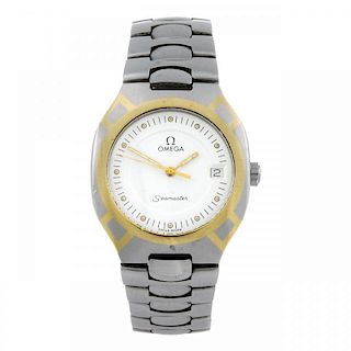 OMEGA - a gentleman's Seamaster Polaris bracelet watch. Stainless steel case. Numbered 53036657. Sig