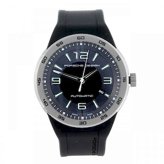 PORSCHE DESIGN - a gentleman's Flat Six wrist watch. Stainless steel case with calibrated bezel. Ref