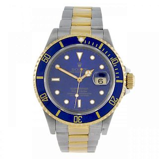ROLEX - a gentleman's Oyster Perpetual Date Submariner bracelet watch. Circa 1992. Stainless steel c