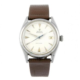 ROLEX - a gentleman's Oysterdate Precision wrist watch. Circa 1950. Stainless steel case. Reference