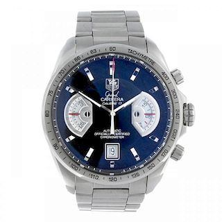 TAG HEUER - a gentleman's Grand Carrera chronograph bracelet watch. Stainless steel case with exhibi