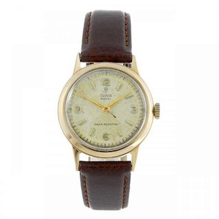 TUDOR - a gentleman's Royal wrist watch. 9ct yellow gold case, hallmarked Birmingham 1953. Reference