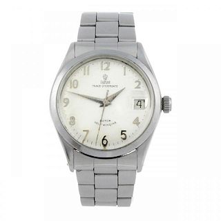 TUDOR - a gentleman's Prince Oysterdate bracelet watch. Stainless steel case with name engraved to c