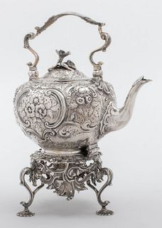 George III & Victorian Sterling Kettle on Stand