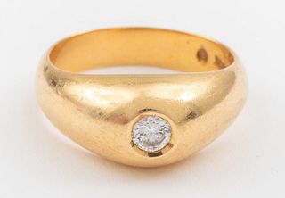 Vintage Gold 14K Diamond Men's Ring .25