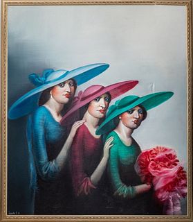 Leandro Velasco, "Three Ladies" dated 1981