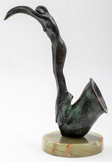 Jorge Coste Modern Abstract Bronze Sculpture