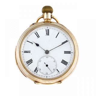 An open face quarter repeater pocket watch. 9ct yellow gold case, hallmarked Birmingham 1920. Unsign