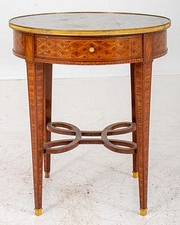 Louis XVI Style Marble Top Occasional Table