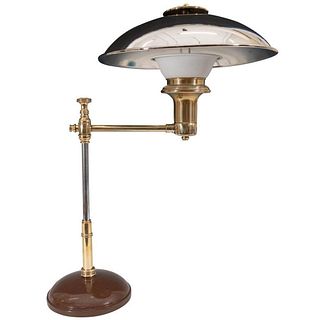Scandinavian Table Lamp in Chromed Brass, 1940s