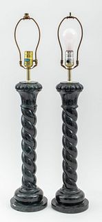 Baroque Revival Twisted Column Table Lamps