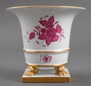 Herend Cachepot "Chinese Bouquet" Raspberry