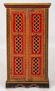 Indian Hand Painted Wooden Cabinet